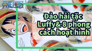 Đảo hải tặc |Luffy thế nào mà được vẽ với 8 phong cách hoạt hình?