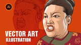 vẽ hình chân dung bằng illustrator (vector Art ) illustration | BonART