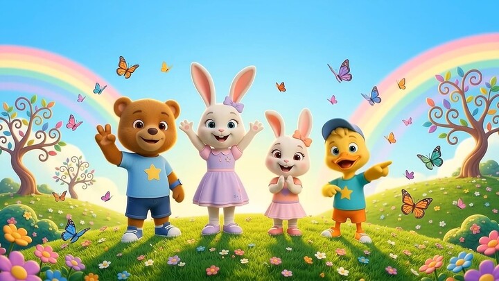 A Dança dos Bichinhos 🐻🐰🦆 Estátua e Movimento | Clipe Infantil 3D | A Turminha Kids