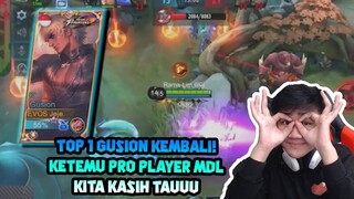 PAKE GUSION KETEMU PRO PLAYER KITA KASIH TAU ! GAS TOP 1 GLOBAL GUSION ? - Mobile Legend