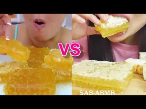 pink asmr copying sas-asmr | Honeycomb and frozen milk