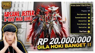 TOP UP RP 20.000.000 GACHA SKIN ARCANE JESTER X-SUIT MAX LEVEL , TERNYATA HOKI BANGET - PUBG MOBILE