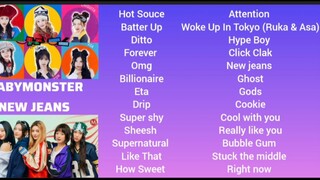 Kpop Playlist Song | BABYMONSTER, NEW JEANS