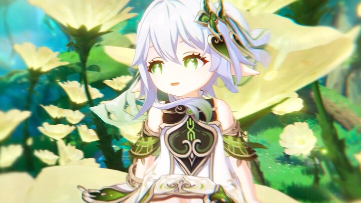 Bạn đã thấy Nahida nhảy xuống nước để chuyển cảnh, vậy bạn đã thấy Nahida nhảy qua hoa để chuyển cản