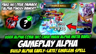 TIPS ALPHA TRUE DAMAGE TERBARU + CARA MAIN ALPHA TOP GLOBAL❗BUILD ALPHA TERSAKIT 2024❗GAMEPLAY ALPHA