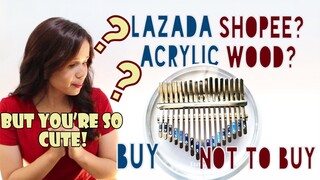 ACRYLIC KALIMBA REVIEW yay or nay? unboxing, sound comparison, lazada vs shopee