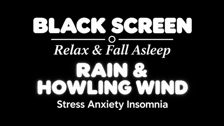 what if you sleep fast tonight? Rain, Thunder & Howling Wind | Black Screen ASMR