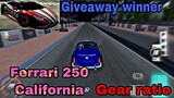 Ferarri 250 California Gear Ratio | 2000hp | Give Away Winner | Car Parking Multiplayer