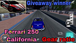 Ferarri 250 California Gear Ratio | 2000hp | Give Away Winner | Car Parking Multiplayer