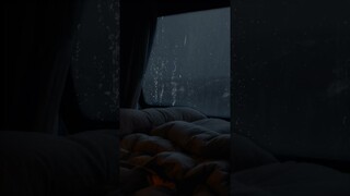 Night Storm Sleep ☔🌙  #cozyambience #rainonwindow #relaxingsounds #rain #shorts