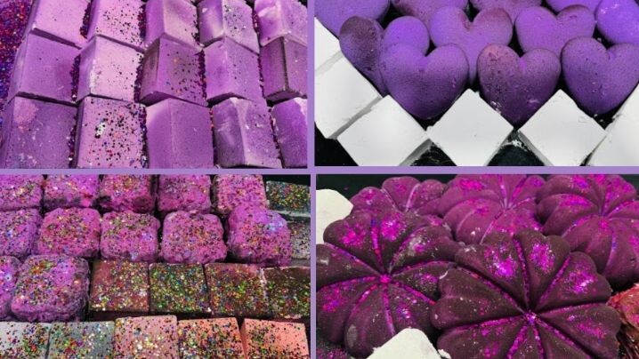 Pasted & Pumpkin Chalk, Chalk Blocks And Heart Shape Dyed Gym Chalk💜