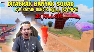 GILA!!! DI TABRAK BANYAK SQUAD GINI!!! SAMPE PUSING DENGAR SUARA TEMBAKANNYA RAME!!!!  | PUBG Mobile