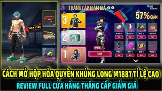 Review Full Cửa Hàng Thăng Cấp Giảm Giá Mở Hộp Hỏa Quyền, Khủng Long, M1887 Cực Ngon || Free Fire