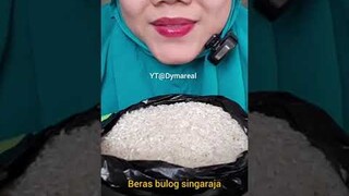 DYMA |ASMR RAW RICE EATING |Makan Beras | asmrrawriceeating| #asmrsounds  #asmr #shorts #mukbang