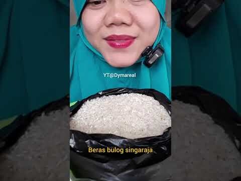 DYMA |ASMR RAW RICE EATING |Makan Beras | asmrrawriceeating| #asmrsounds  #asmr #shorts #mukbang