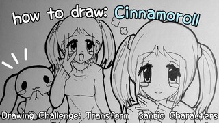 How to draw: Anime Girl Cinnamoroll | Anime Drawing Tips | Drawing Challenge