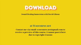 [GET] Sound Healing Immersion with David Gibson