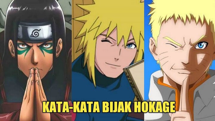 KATA-KATA BIJAK HOKAGE 1 SAMPAI 7 YANG MENGINSPIRASI