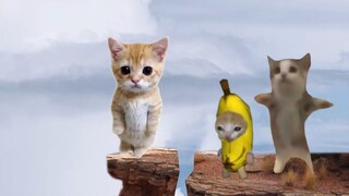 Banana Cat wanted to save the doll, but ended up crying again