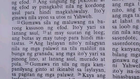 Pang Araw Araw na Talata      Exodus 39:22-31