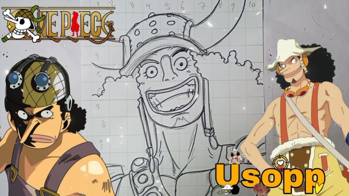 menggambar anime one piece, Usopp