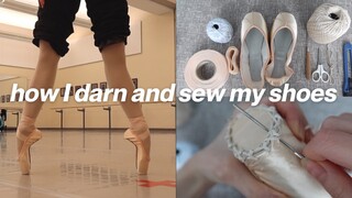 แบ่งปันบัลเล่ต์🩰 | แชร์วิธีการเย็บหัวรองเท้าปลายแหลมของฉันและกระบวนการเตรียมรองเท้าปลายแหลมคู่ใหม่ทั