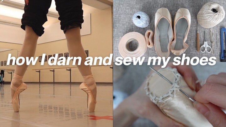 芭蕾舞分享🩰 | 分享我縫腳尖鞋頭的方法和準備全新腳尖鞋的整個過程🩰