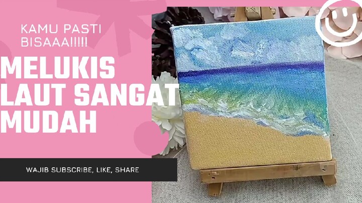 Melukis Laut Sangat Mudah Sekali #bestofbest #art #drawing #painting