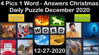 4 Pics 1 Word - Christmas - 27 December 2020 - Daily Puzzle + Daily Bonus Puzzle -Answer-Walkthrough