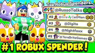 I'm The NUMBER ONE ROBUX SPENDER In Pet Simulator X!