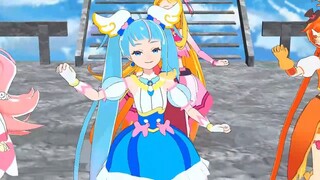 【MMDプリキュア】キュアスカイ・キュアプリズム・キュアウィング・キュアバタフライで心拍数 0822