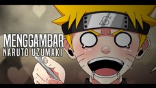 Menggambar Naruto Uzumaki Lagi Makan