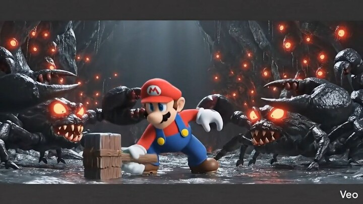 超级马里奥与蝎子之间的战斗 Action between Super mario and the Scorpions