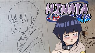 menggambar Hinata dari anime naruto