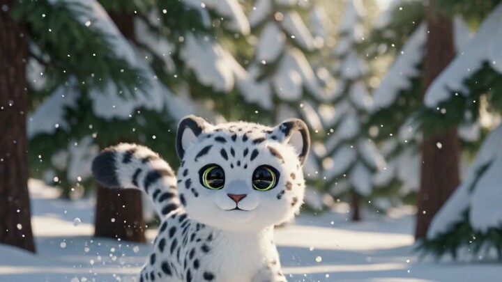 cute snow leopard