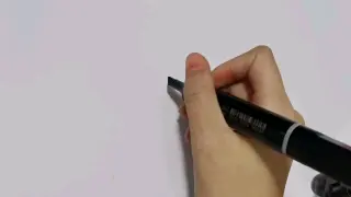 Drawing a face using a marker pen