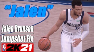 Jalen Brunson Jumpshot Fix NBA2K21 with Side-by-Side Comparison