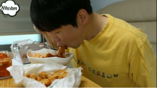 Mì Ý và gà chiên sốt BBQ phần 6 #mukbang
