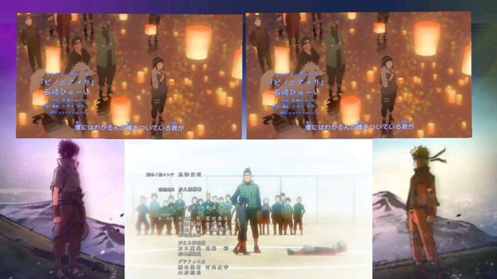 Naruto Ending 38 - all three version comparison
