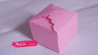 Cách làm hộp quà bằng giấy cực dễ - Cách Gấp Hộp Quà đơn giản Gấp giấy Origami -hộp bằng giấy a4