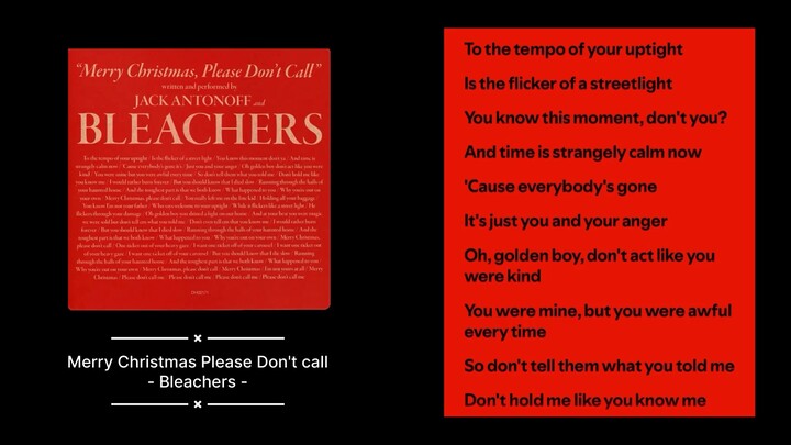 Merry Chrismast Please Don't Call - Bleachers - Lyric