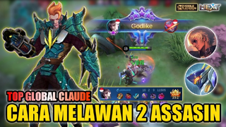 CARA MAIN CLAUDE MELAWAN 2 ASSASIN LOCK! APAKAH WE LOSE? | Gameplay Claude - Mobile Legends