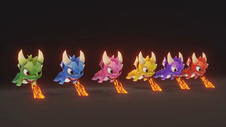 带音乐和音效的卡通小龙 #1