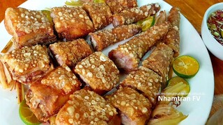 ĐUÔI HEO CHIÊN GIÒN CHẤM NƯỚC MẮM SẢ TẮC Món Ngon Dễ Làm Tại Nhà |Nhamtran FV