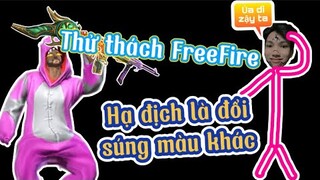 Thử thách đổi tất cả màu súng trong FreeFire | Chú Xám