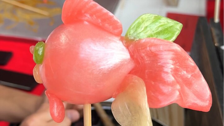 Kesenian Tangan Tak Benda Jalanan: Meniup Gula Tradisional! Ikan Mas Kecil 3D-nya Lucu Banget～Salam 