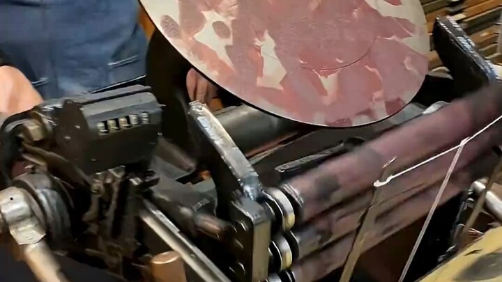 A printing press from the Sacramento History Museum