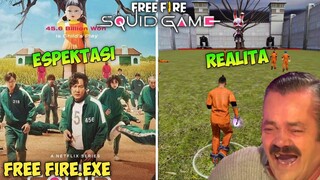 FREE FIRE X SQUID GAME.EXE - NEW MODE RED LIGHT GREEN LIGHT ( ff exe, ff lucu, ff tiktok )