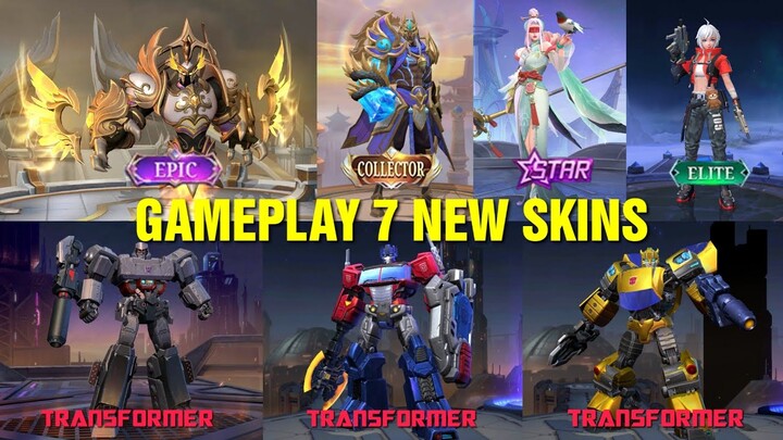 7 GAMEPLAY NEW SKIN MOBILE LEGENDS 2021 - NEW SKINS TRANSFORMER | YAHANU GAMER