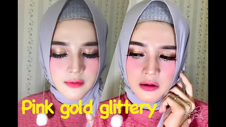 PINK GLITTERY MAKE UP TUTORIAL